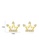 SUNRAIS gold High quality Silver S925 golden crown earrings 03E19ACC1FA43AGS_4