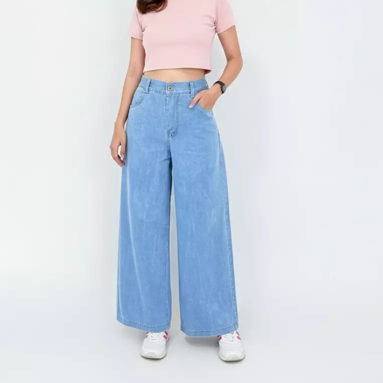 Celana Jeans Wanita - Thami Wide Leg Pants