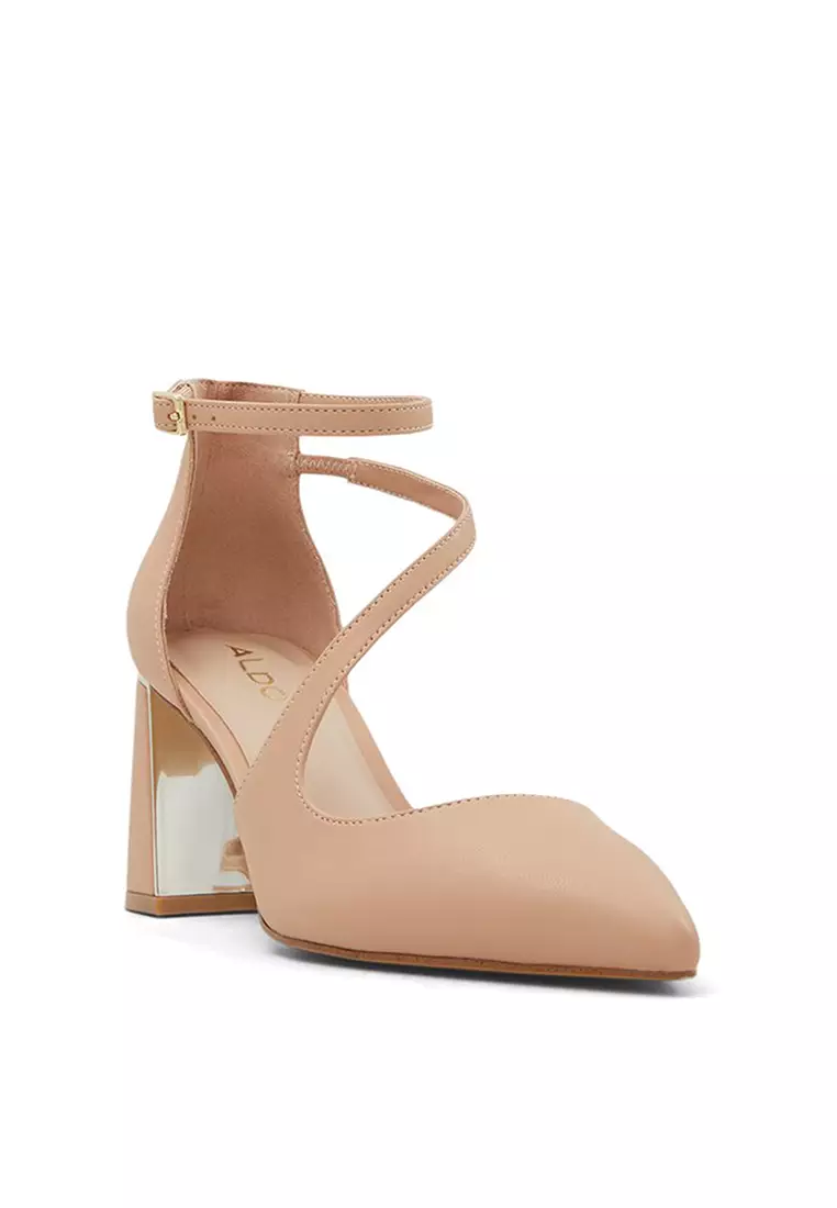 Aldo nude store block heel