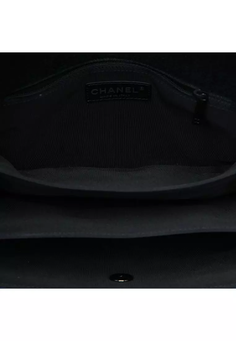 Pre-Loved Chanel Cc Quilted Tweed Accordion Flap