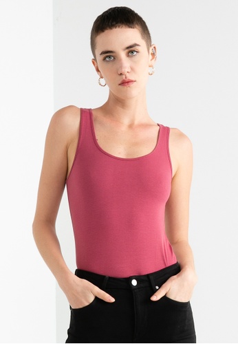 Vero Moda pink Maxi Soft Long Tank Top 92BBFAAB6ACA7AGS_1