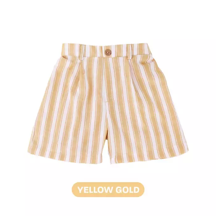 Mooi Celana Pendek Anak Laki-laki Yoshi Striped Pants - Yellow Gold