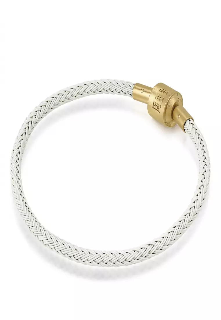 Stainless Steel Charm Bracelet for Women Light Grey 3mm