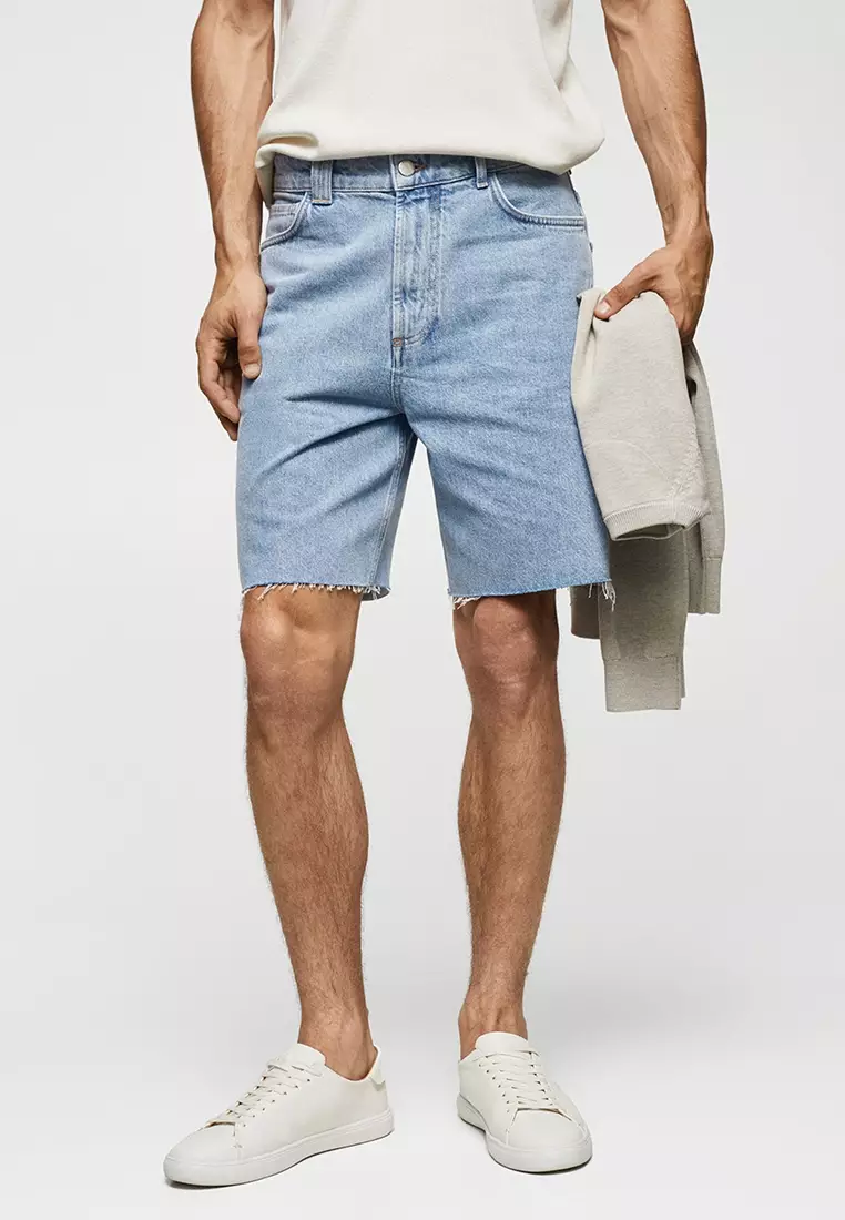 Regular Fit Denim Bermuda Shorts