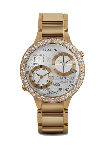 Jam tangan Elle Time EL20295B01C Stainless Bracelet - Gold
