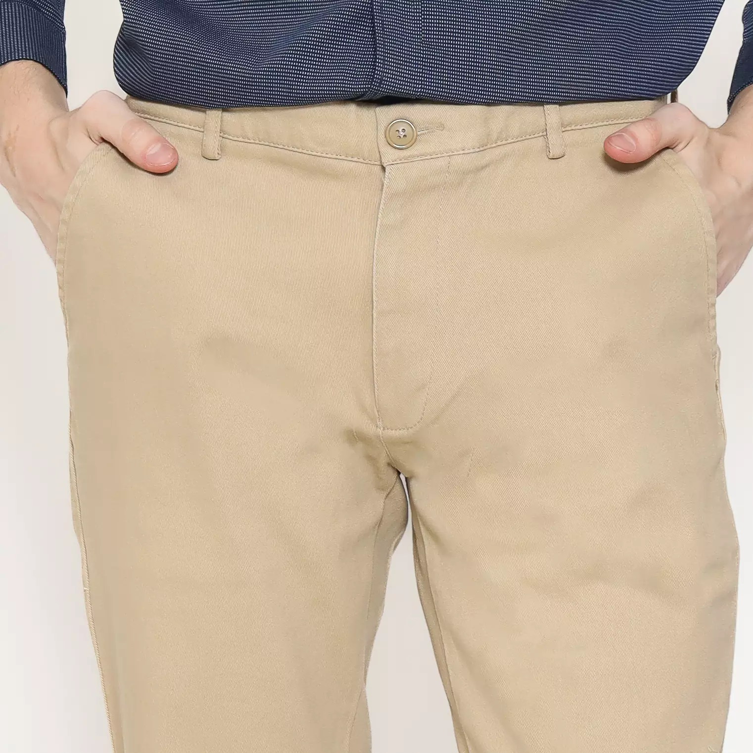 Schoeller Celana Chinos Pria Slim Fit – Warna Light Brown – S.1-CCSF-G201-CTS-SF