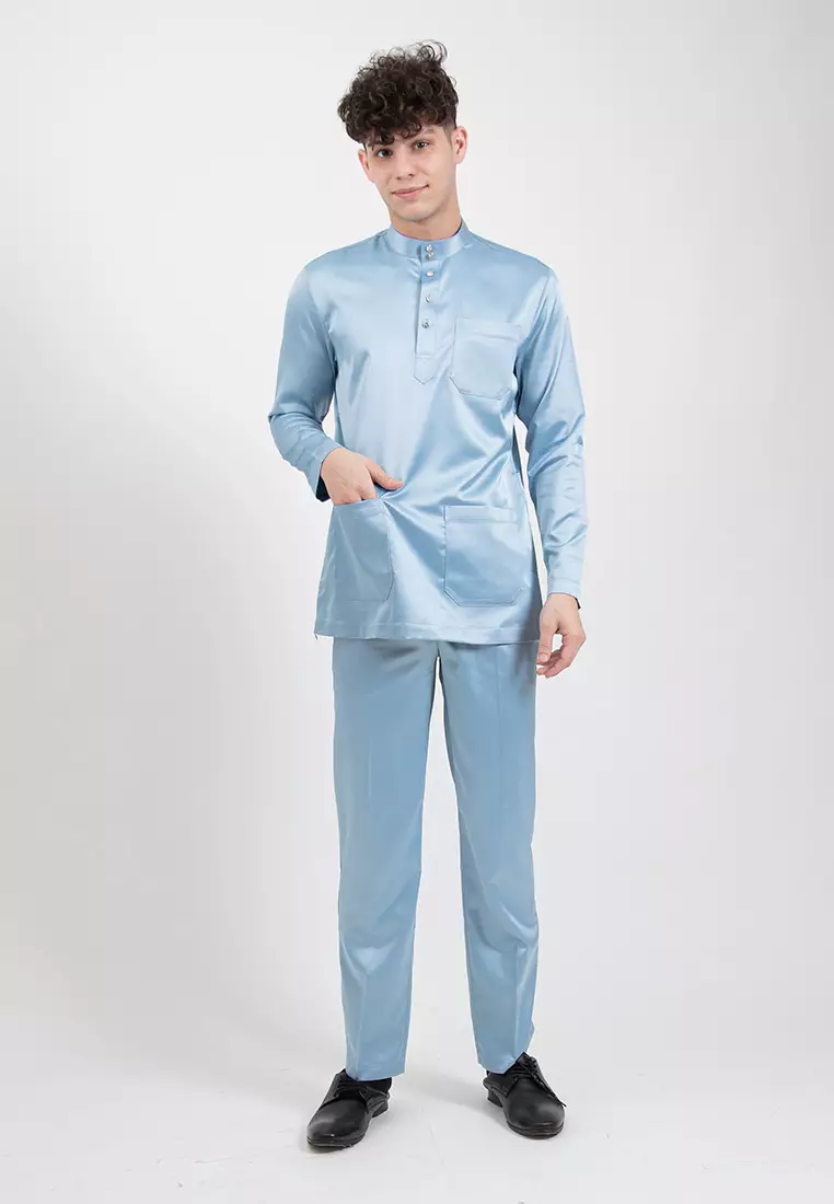 Alain Delon Slim Fit Baju Melayu - 19024006-34Teal