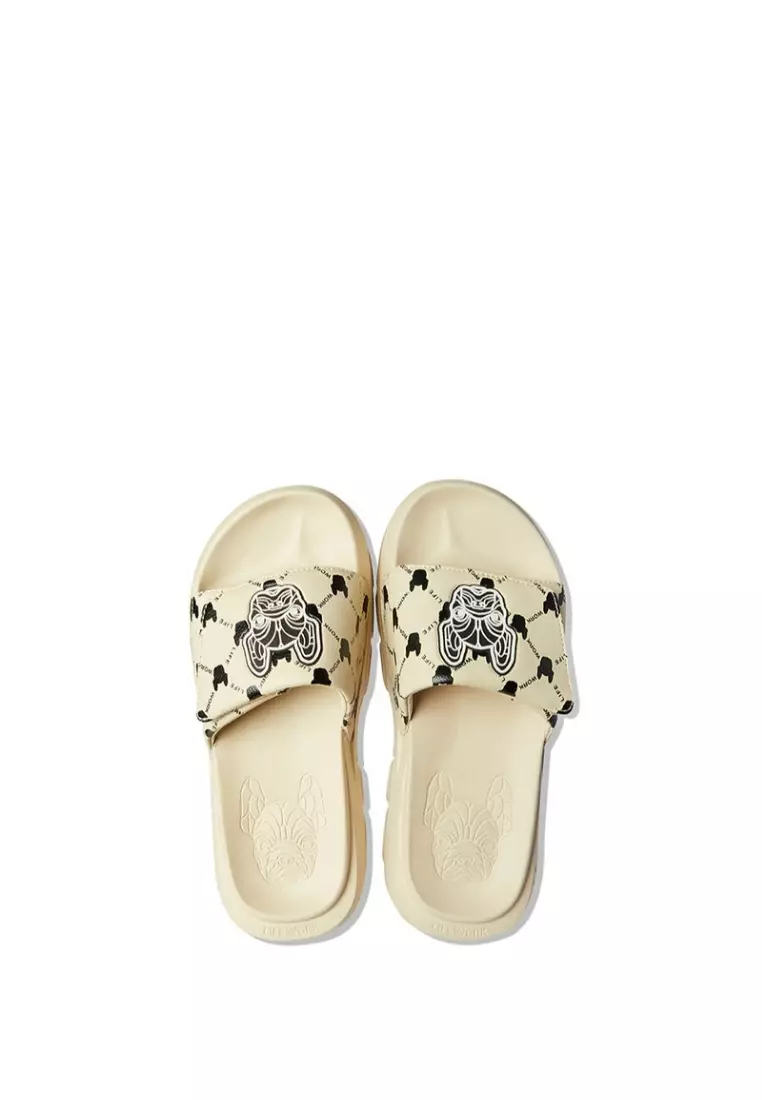 Space Run Monogram Slides - Pattern Beige