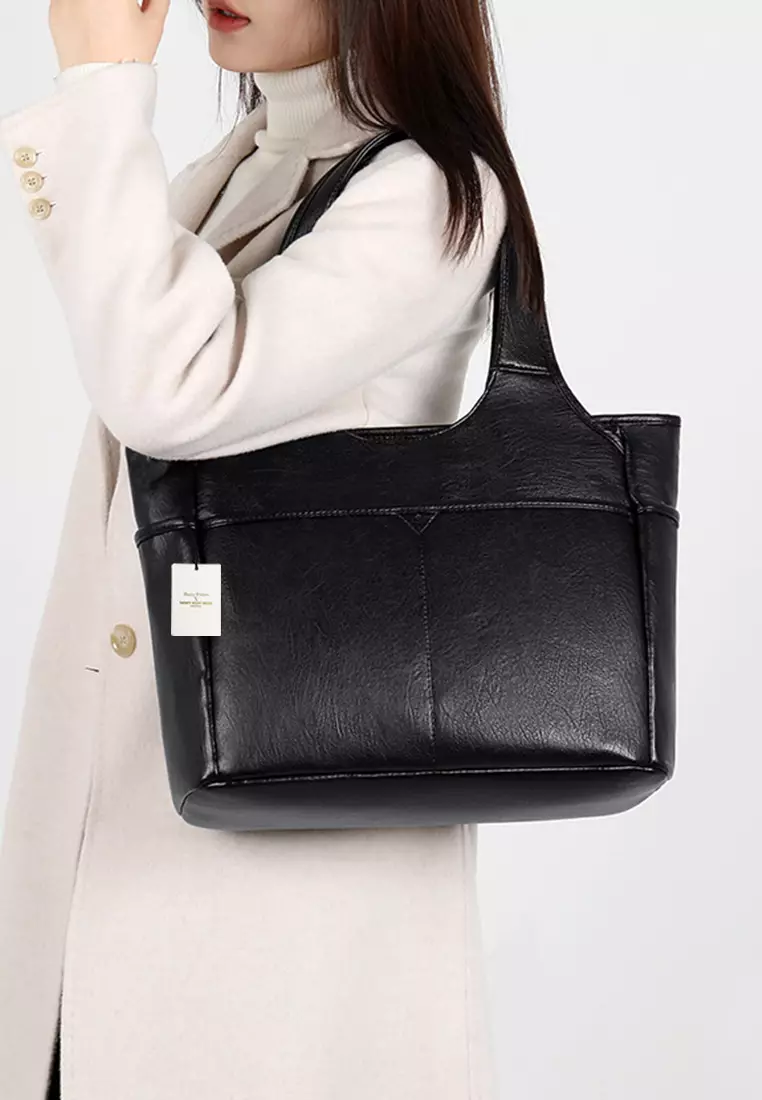 Business Chic Faux Leather Tote Bag JW HD-2789