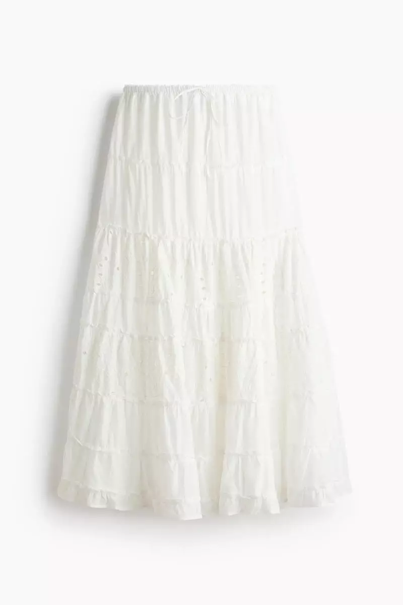 Broderie anglaise maxi skirt
