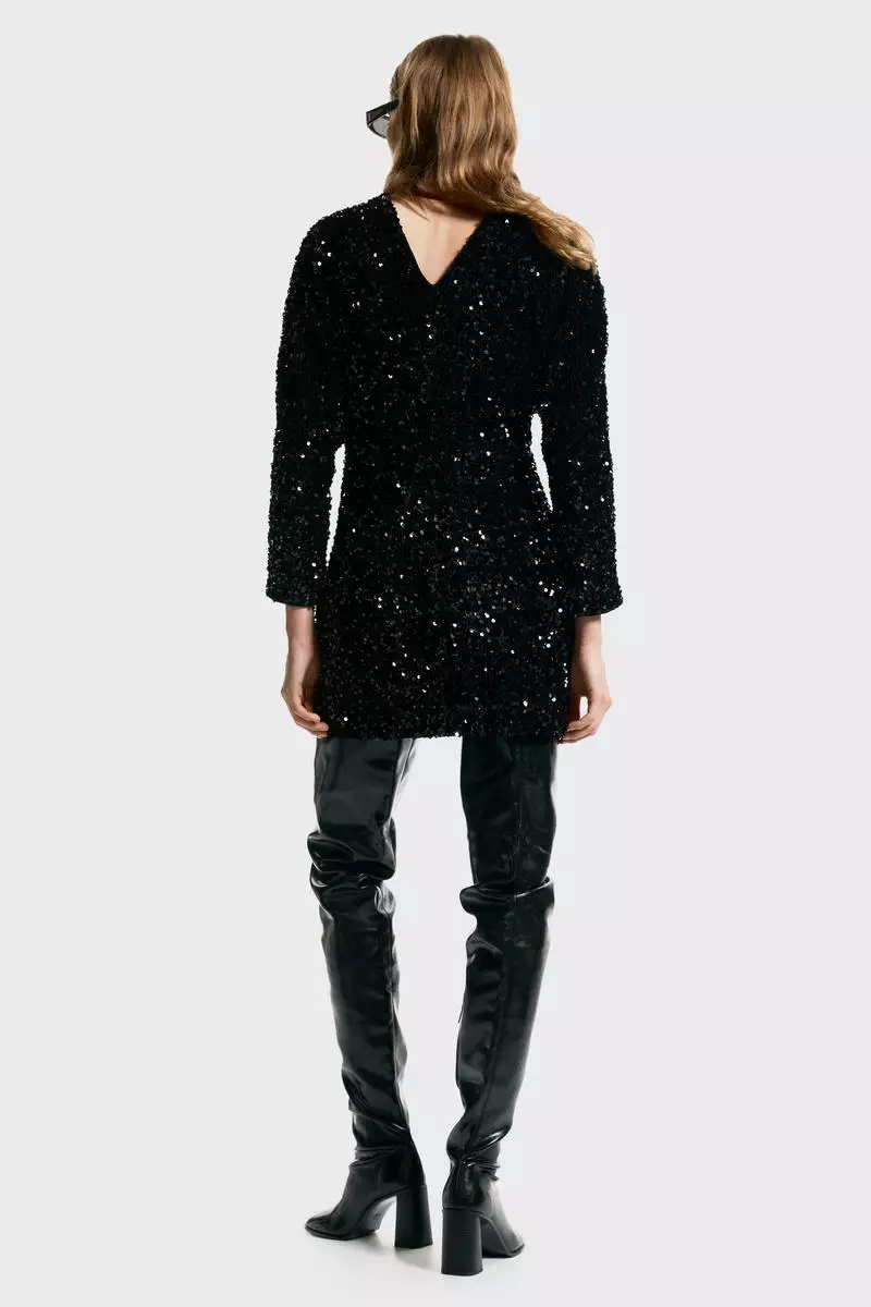 Sequined mini dress