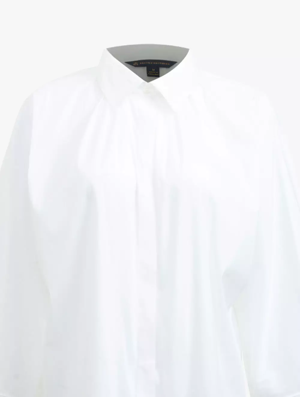 Brooks Brothers Pleated Collar Wide Sleeve Blouse