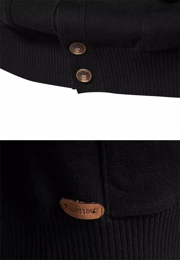 Stand Collar Knitted Cardigan AX-CW61