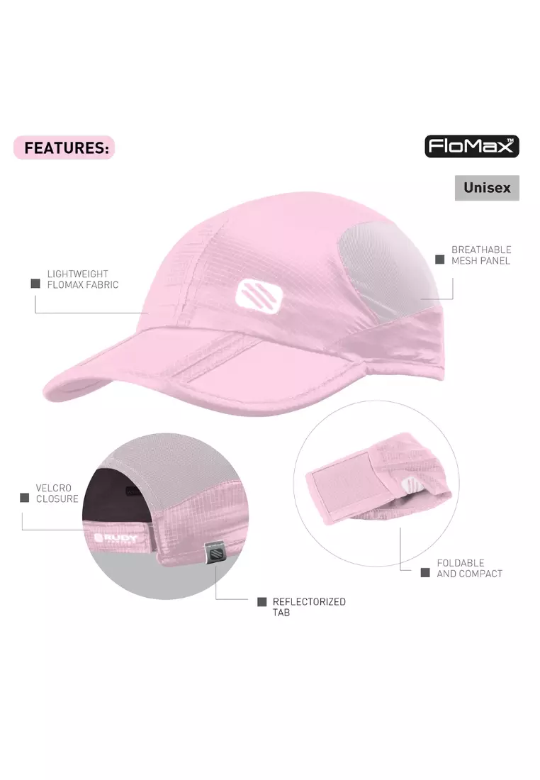 Emblem Logo Foldable Cap – Pink | Packable | Performance