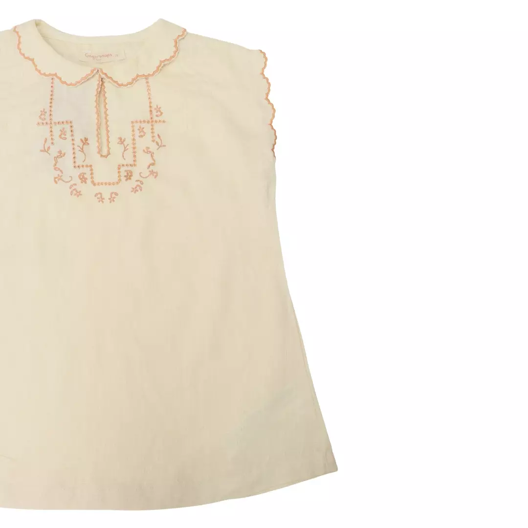 Gingersnaps Baby Vintage Marina Set-Dress - Set Bayi Perempuan (Putih)