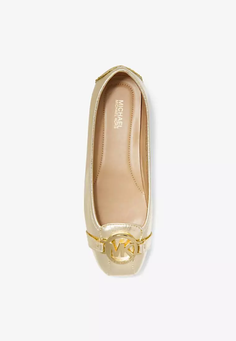 Michael kors hot sale fulton flats gold