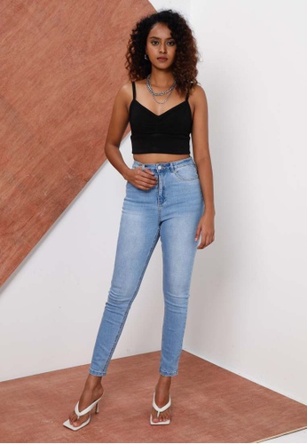 Italiaans brandwond actrice MISSGUIDED Sinner High Waisted Skinny Jeans | ZALORA Philippines