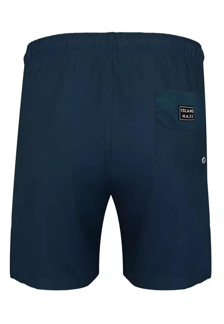 Essentials Dark Blue Swim Shorts With Drawstring Mens Swimwear Shorts