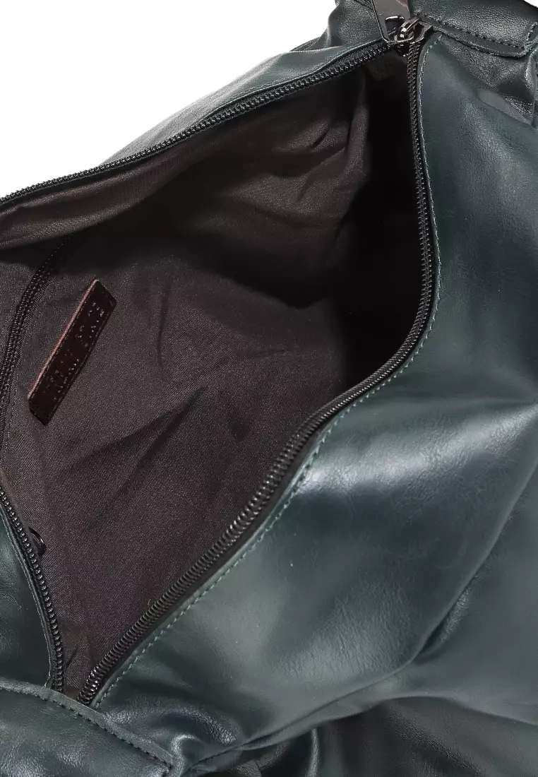 Distressed Leather Hitch Crossbody Bag