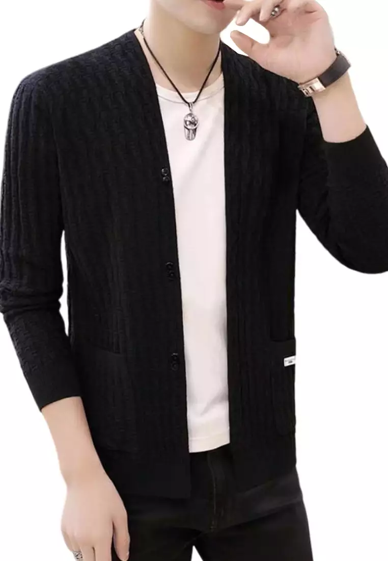 Warm black cardigan new arrivals sweater