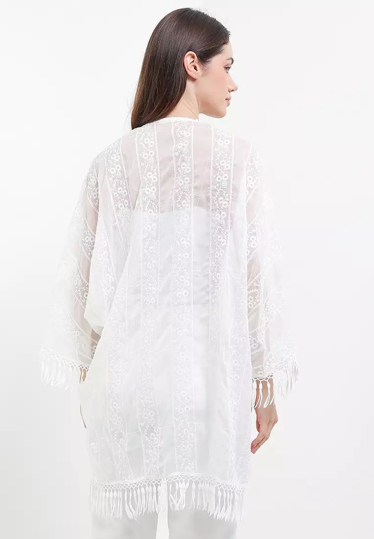 Embroidery Fringe Trims Chiffon Outer