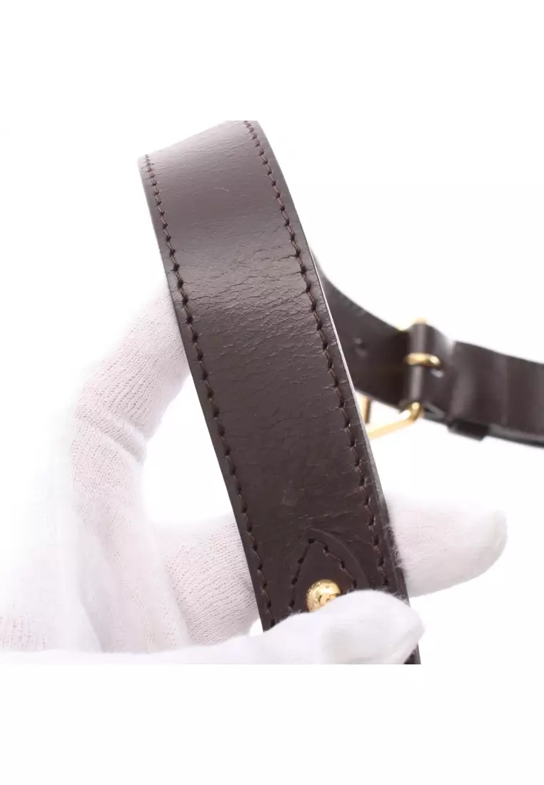 Louis Vuitton Ebene Calfskin 12mm Shoulder Strap