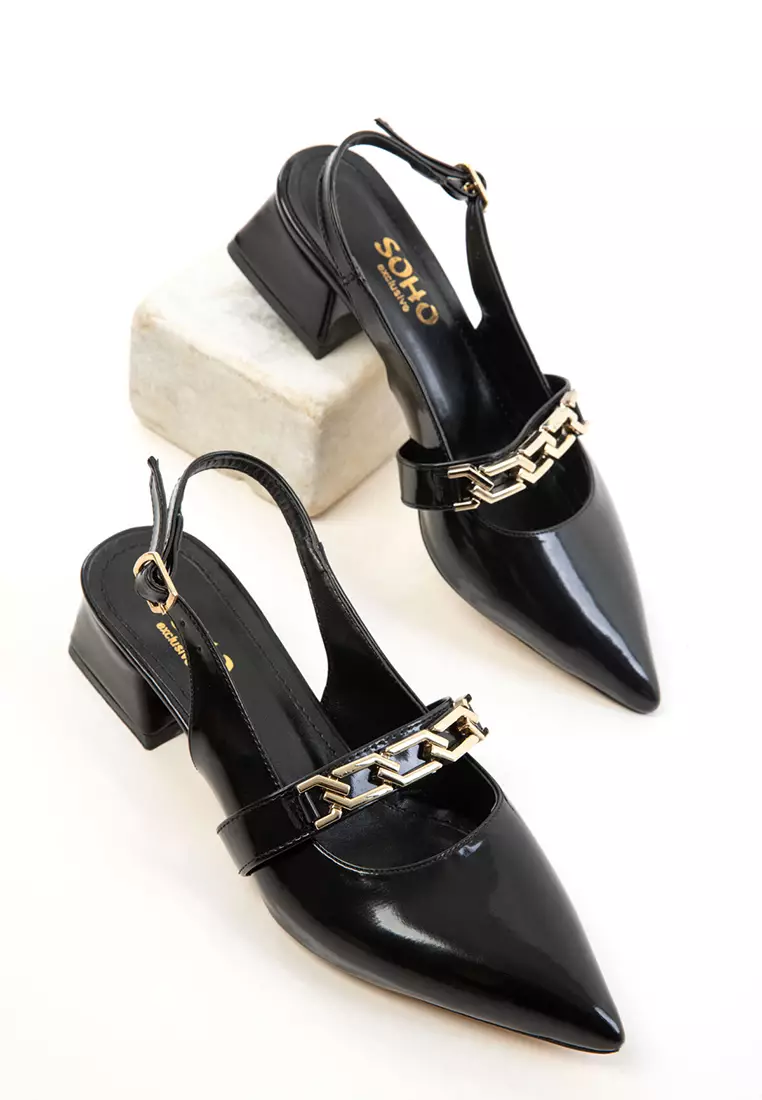 Patent Leather Classic Heeled Shoes