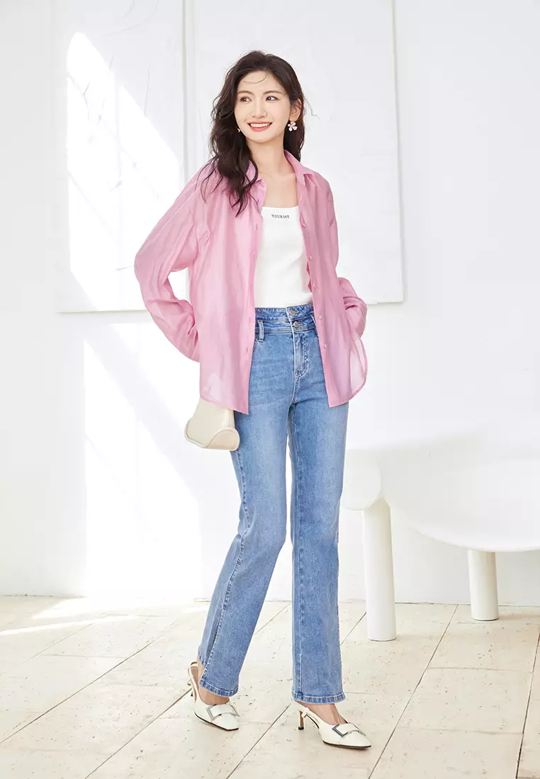 Plain Long Sleeve Smart Casual Shirt