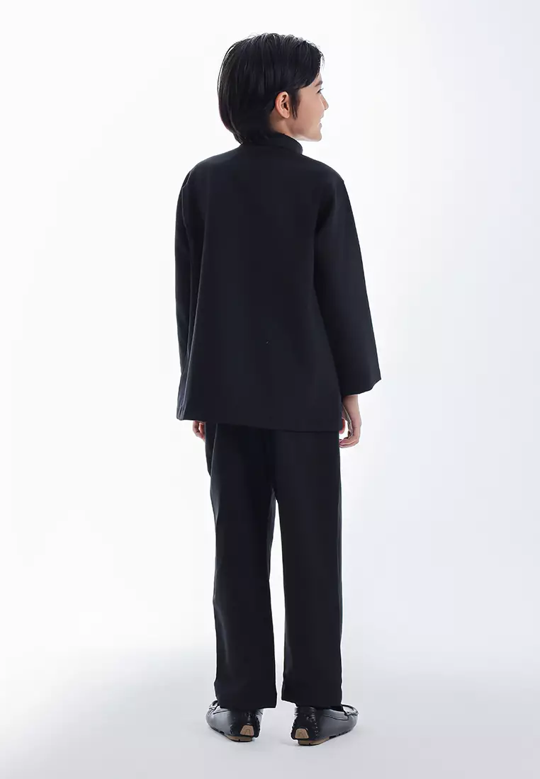Alain Delon Baju Melayu Cekak Musang Budak - 19026501-99Black