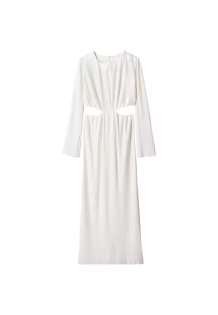 Buy Mango Pleated Dress With Slits 2026 Online | ZALORA Philippines