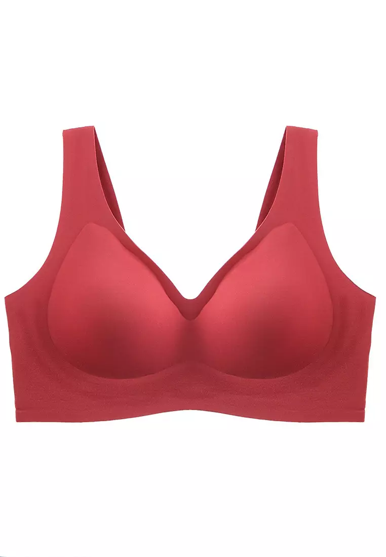 ZITIQUE Non-marking And Rimless Adjustable Bra-Red 2024