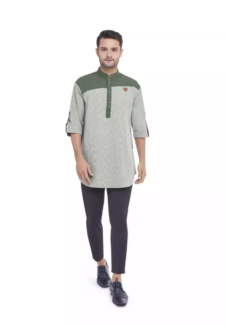 Zayidan Baju Koko Gamis Muslim Pria Mirza - Mint