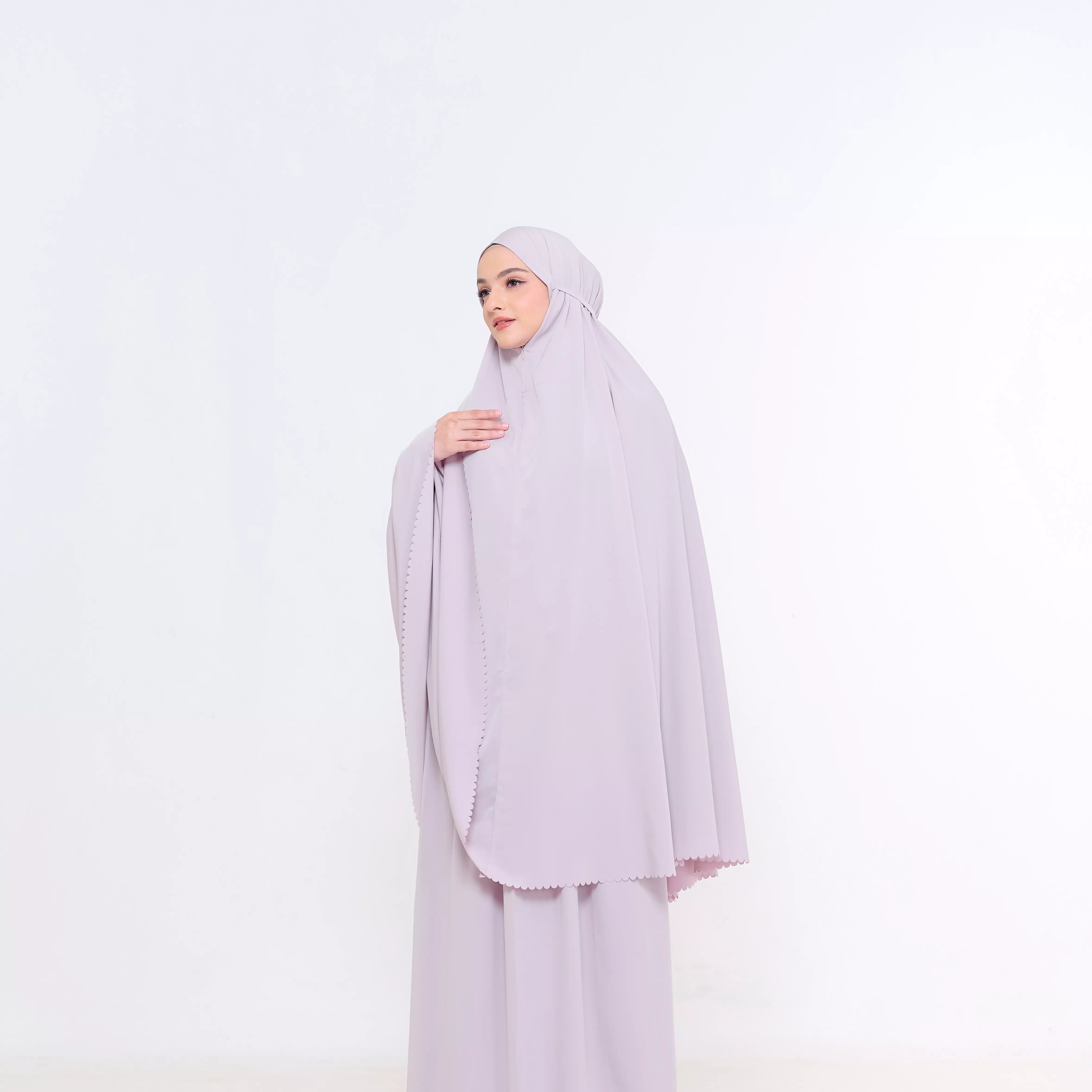 MFMW Marfa Mukena Dewasa 2in1 - Dusty Pink - Soft Poly