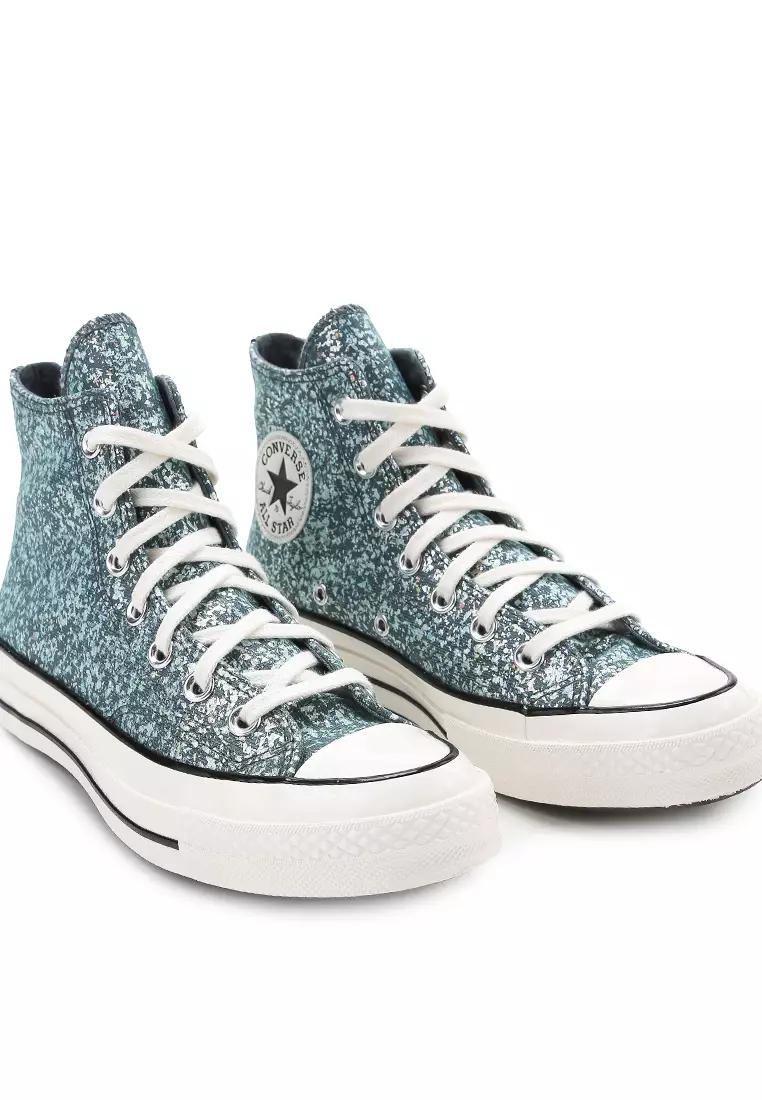 Converse Chuck 70 Blue And Silver Glitter Converse Chuck 70 Silver