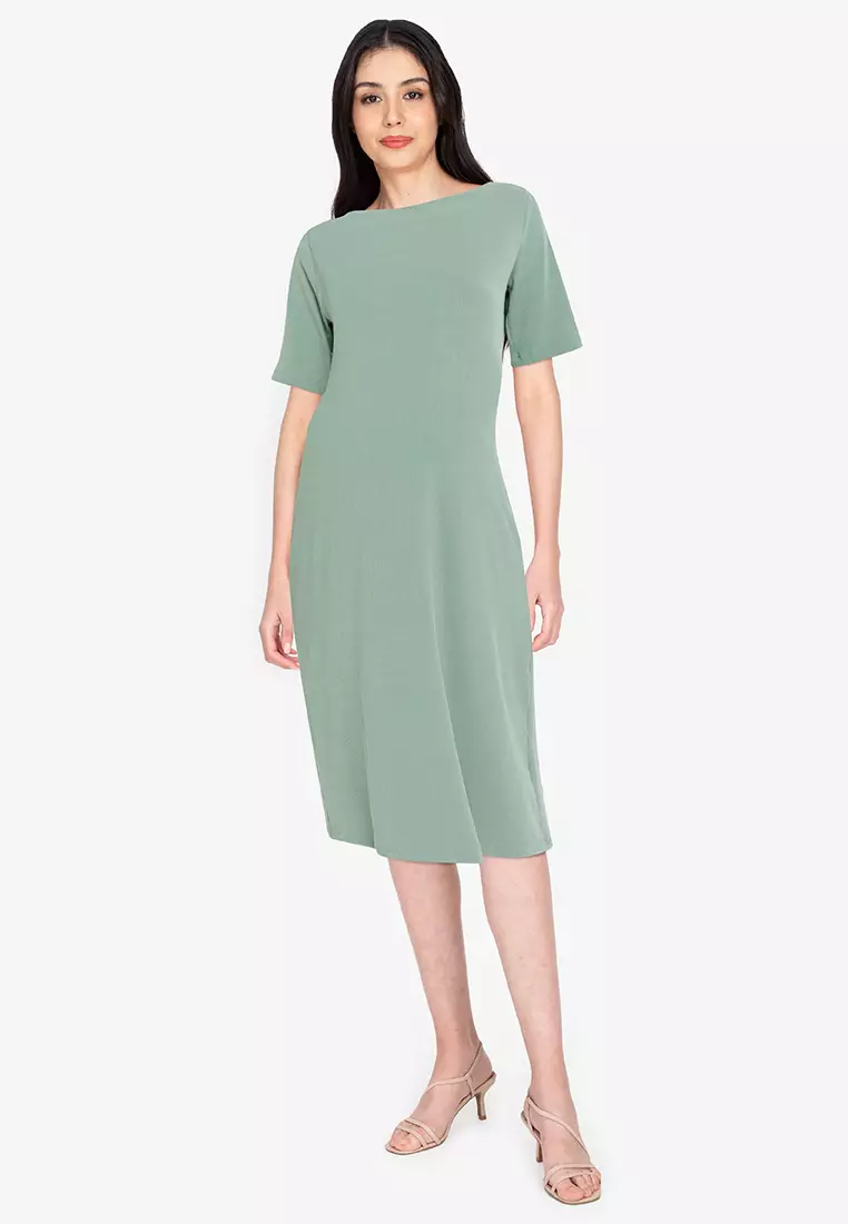 Buy BUNTIS Elva Maternity Body Con Dress Boat Neckline 2024 Online