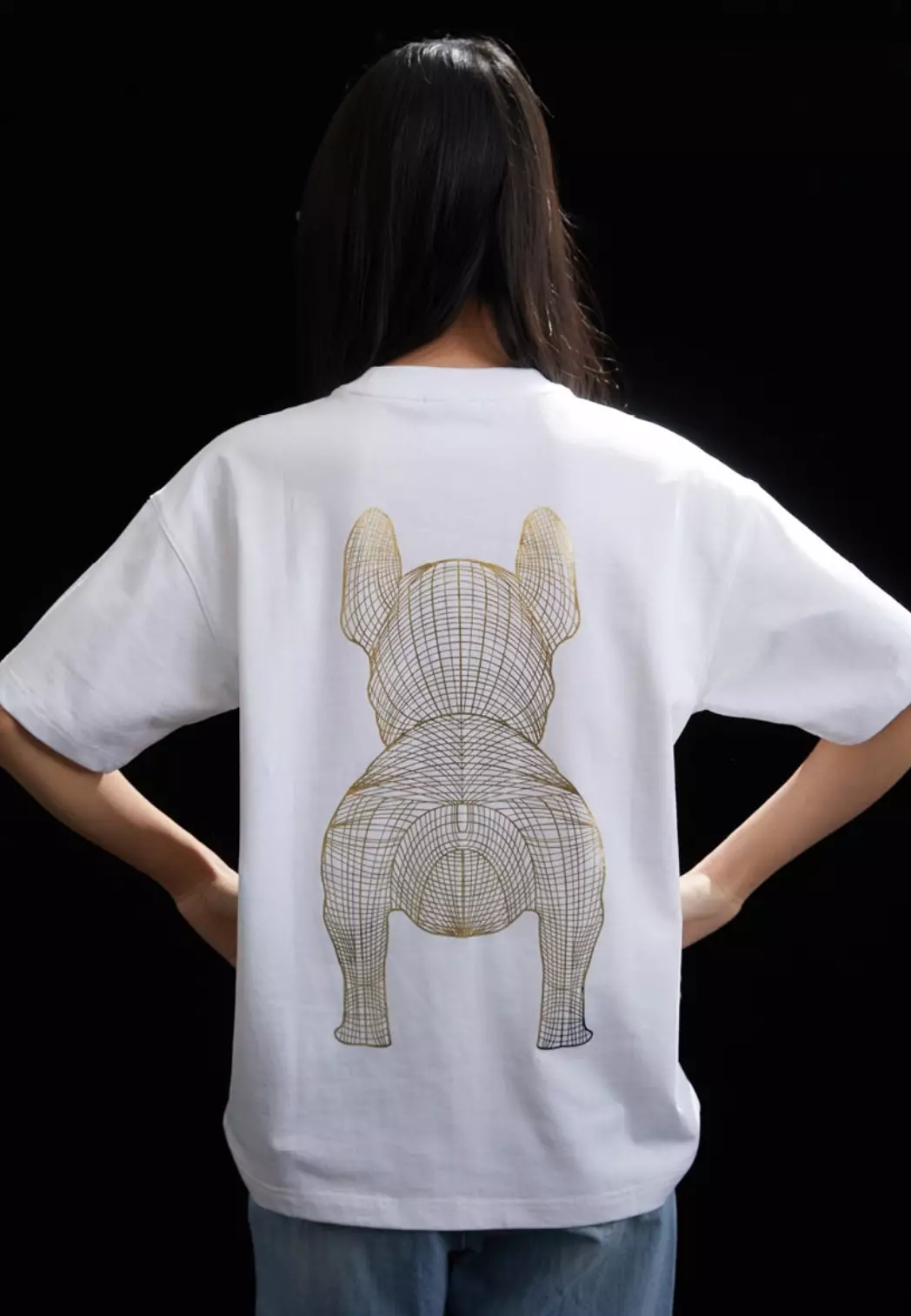 Gold Big Radog Short Sleeve Tshirt - White