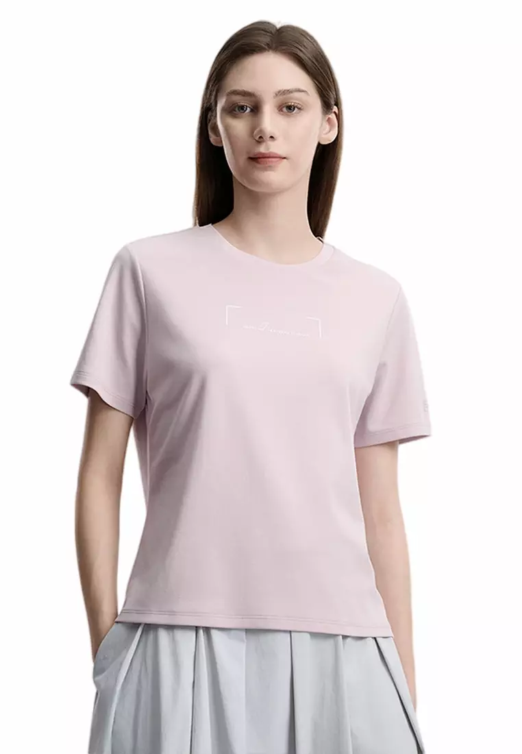 FILA CORE LIFESTYLE WHITE  Women Short Sleeves T-Shirt (Pink)