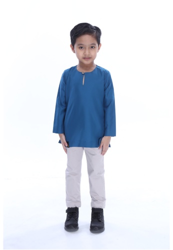 Amar Amran blue Kurta Johor For Kids CF98EKA7B776F9GS_1