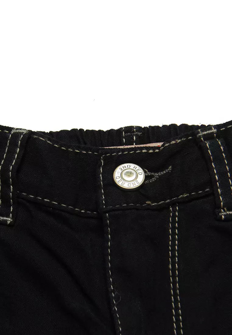 Celana Panjang Anak Laki Jeans Jogger Black - CHEERS