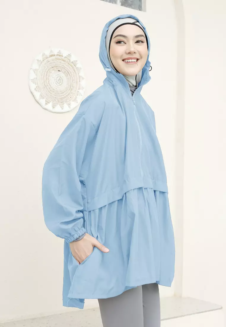 Zelena - Archie Sports Jacket | Jaket Olahraga Wanita Ruffle - Baby Blue