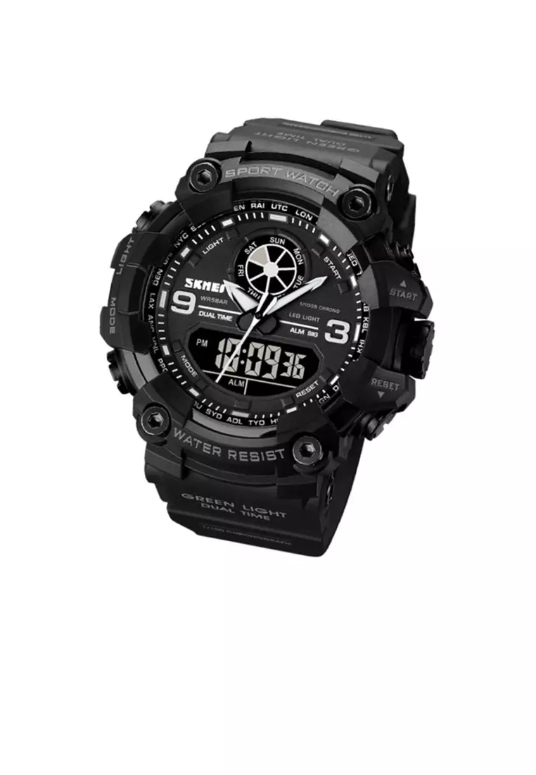 Jam Tangan Digital Pria Waterproof Many Function Strap Tali Material PU Silicone BY92 ORIGINAL