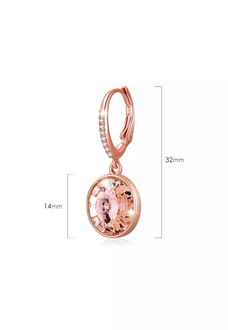 Precious Drop Earrings Vintage Rose Embellished with SWAROVSKI® crystals-Rose Gold/Vintage Rose