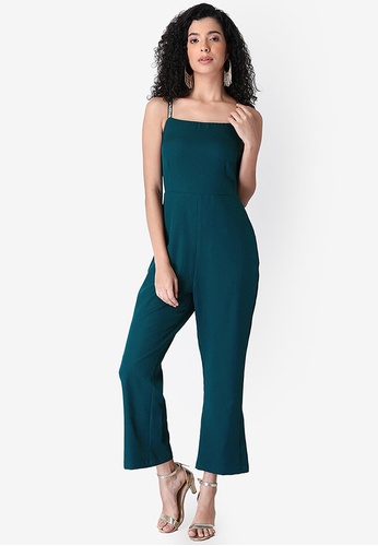 FabAlley green Embellished Cross Back Jumpsuit 6F177AAAB67858GS_1
