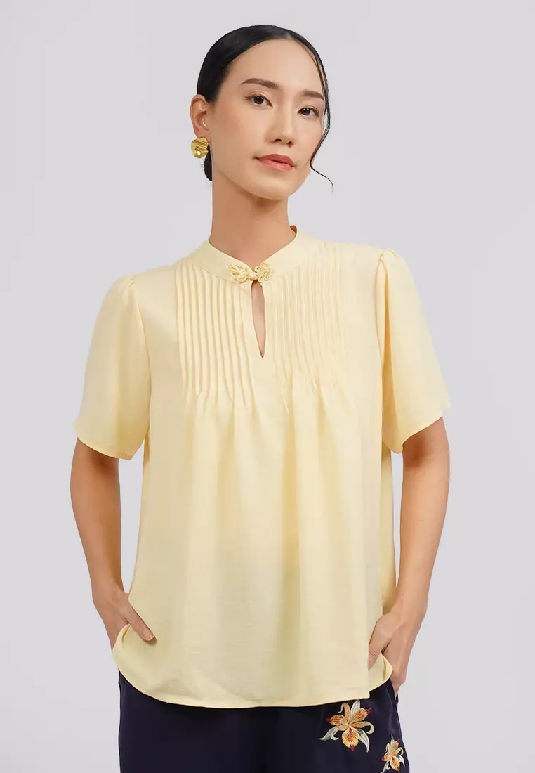 Executive - Puff Sleeve Cheongsam Blouse