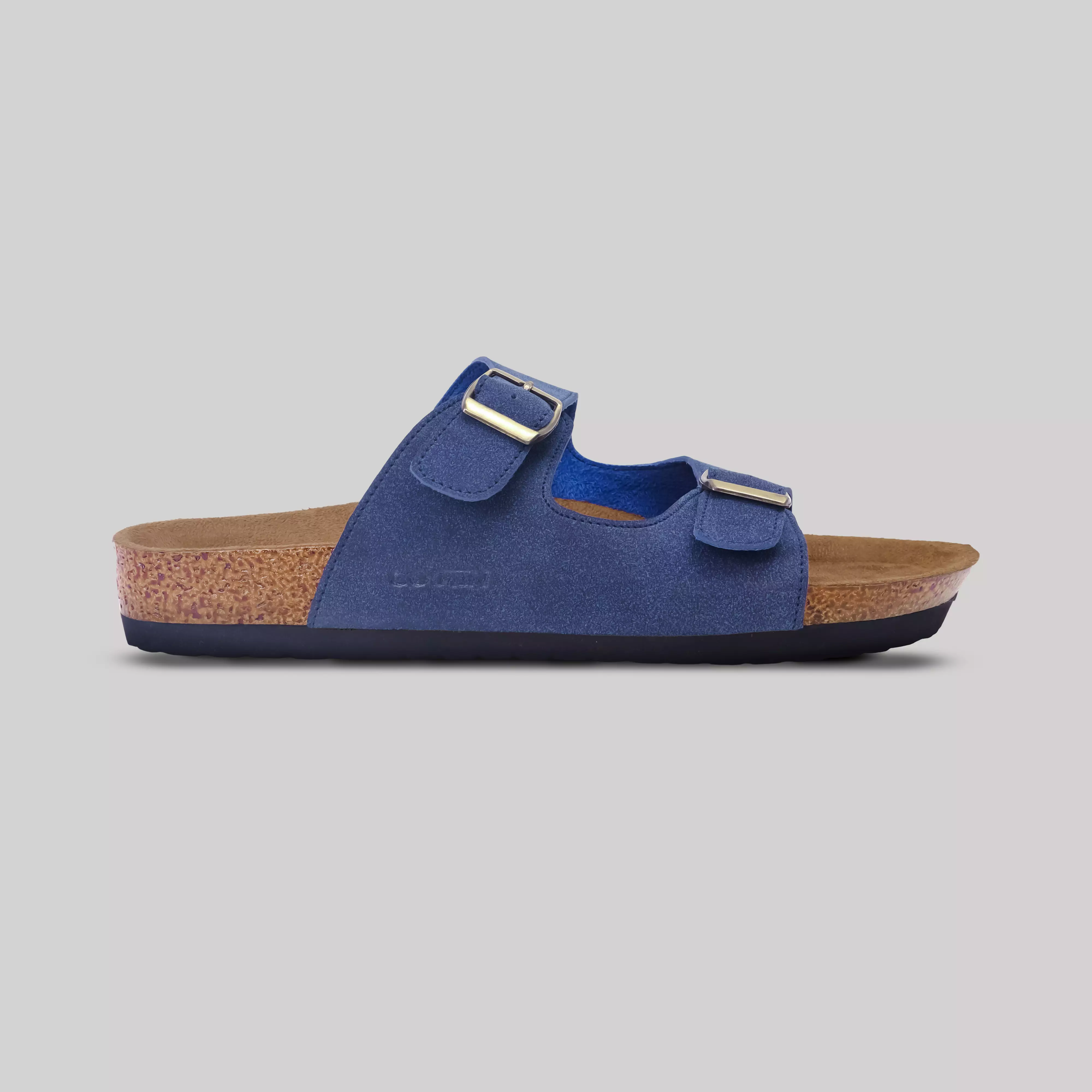 Cogen Sandal Pria Kulit Sendal Slop Birken Vintage - Opera Blue