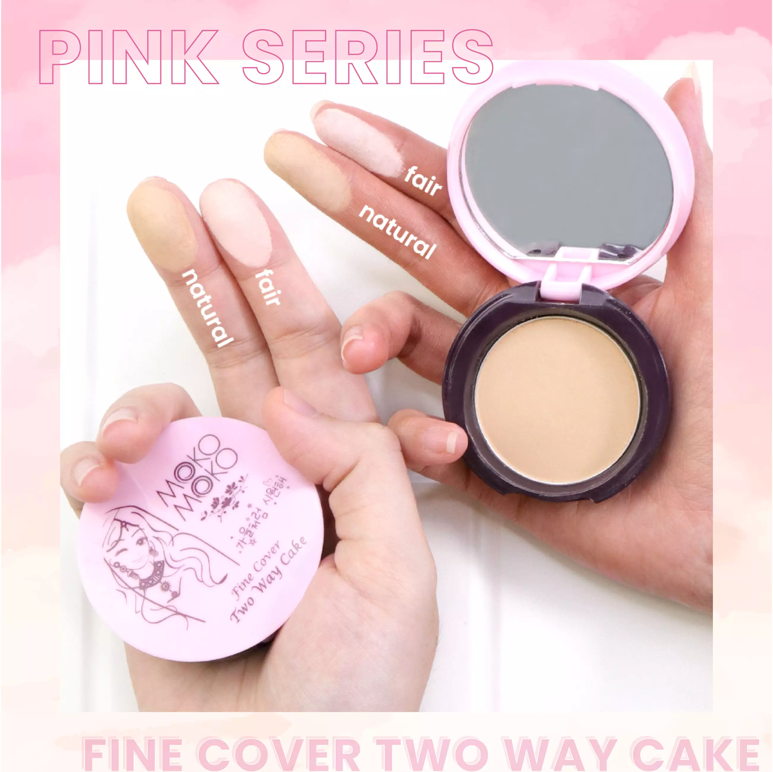 Moko Moko Fine Cover Two Way Cake - Natural