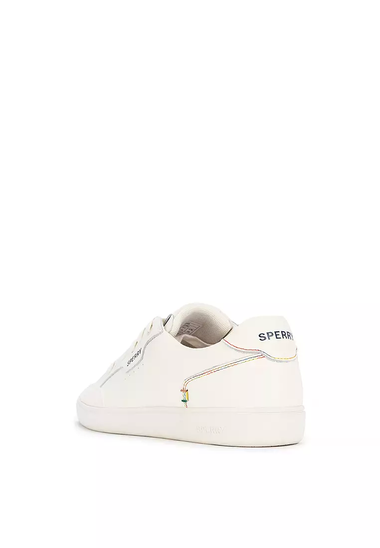 Men's Crew 90 Leather Sneakers Light Beige Rainbow