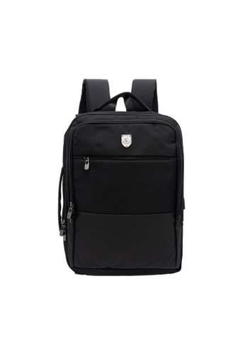 LancasterPolo 黑色 LancasterPolo 15.6" Laptop Backpack with USB Part (2 Hand Carry Design) PBC 20306 92103AC6EDD98FGS_1