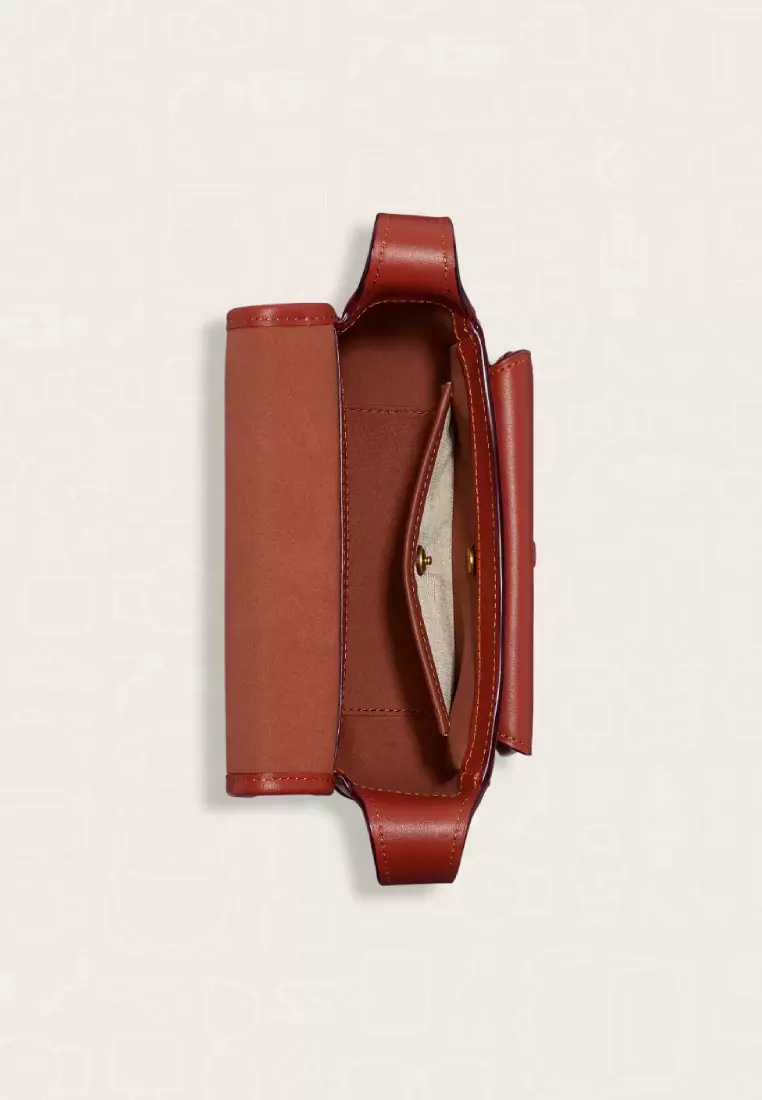 Coach Tabby Messenger 19 In Signature Canvas Tan Rust