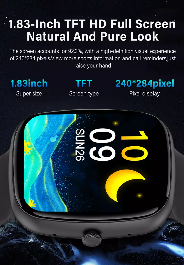 Smart Watch Z139 Bluetooth Call mode multi-olahraga AI Voice Assistant Anti Air Black